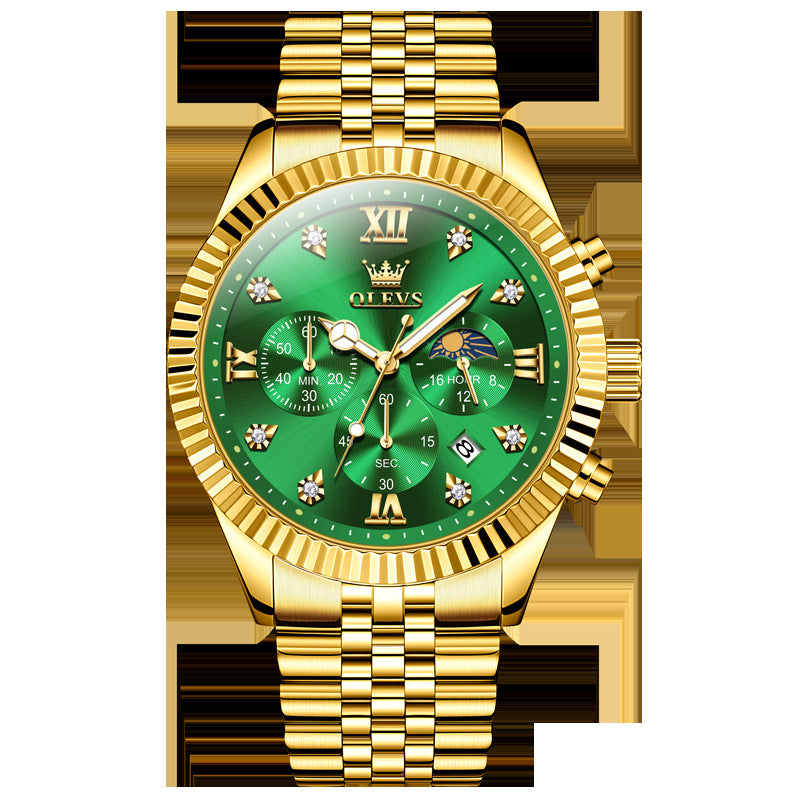 Luxury Men's Gold Quartz Watch