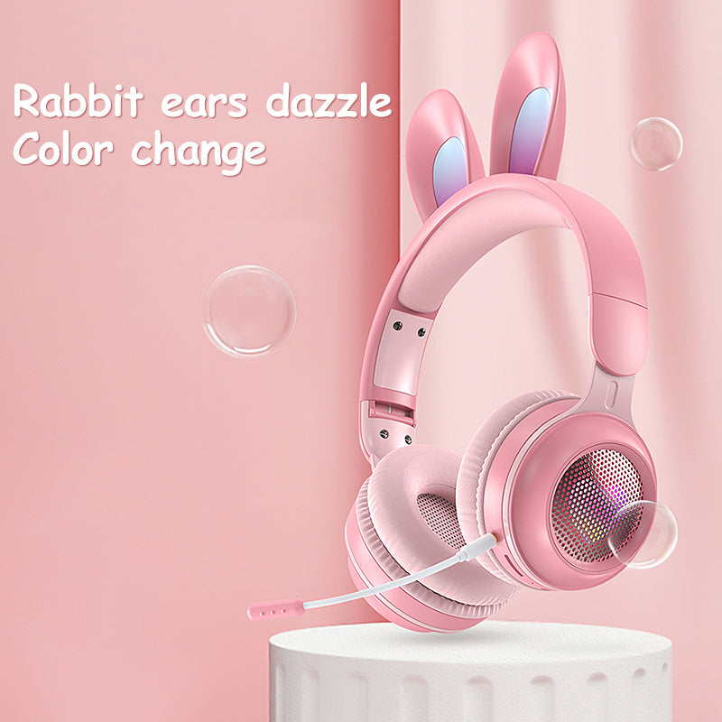 Rabbit Ear Wireless Headphones β Luminous, Extendable & Ultra-Cute! π§
