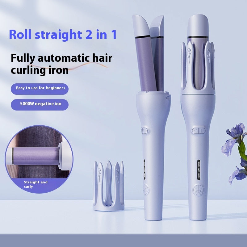 New 2 In 1 Automatic Hair Curler Straightener