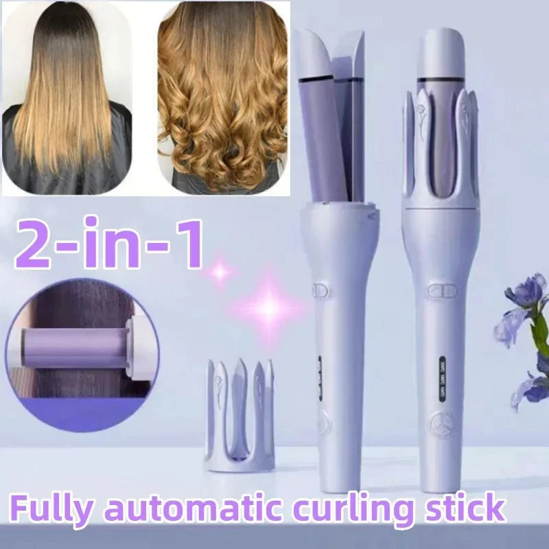 New 2 In 1 Automatic Hair Curler Straightener